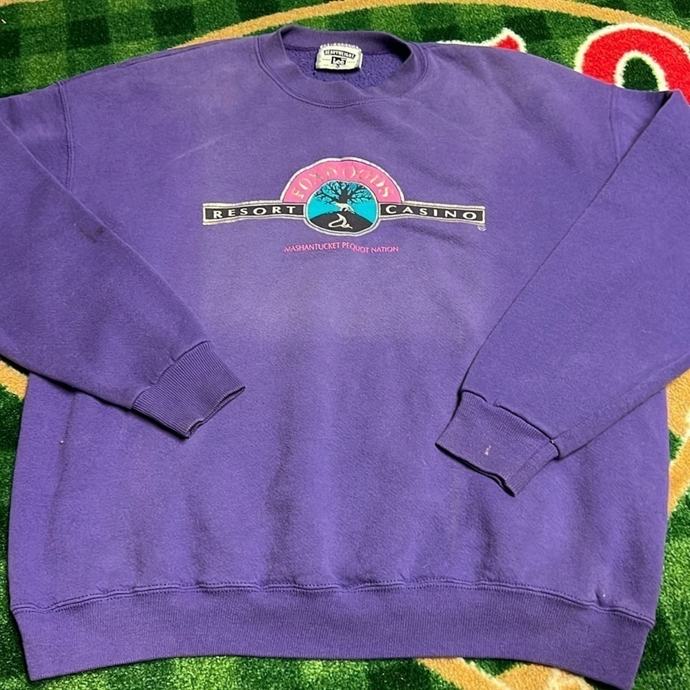Vintage LEE Foxwoods Resort Casino Sweatshirt 90s Unisex Size XL Purple